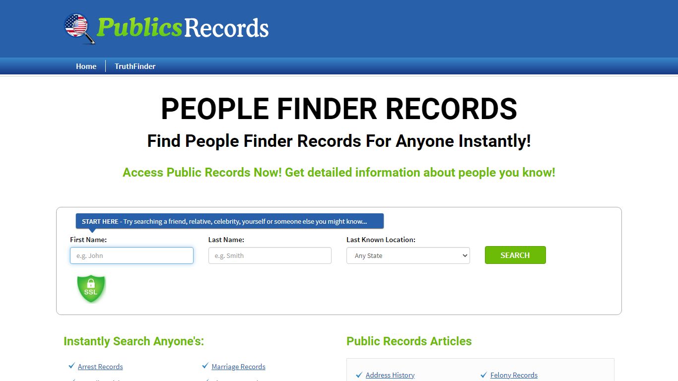 Find People Finder Records For Anyone